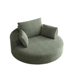 Chaise pivotante simple en velours côtelé et mousse chenille