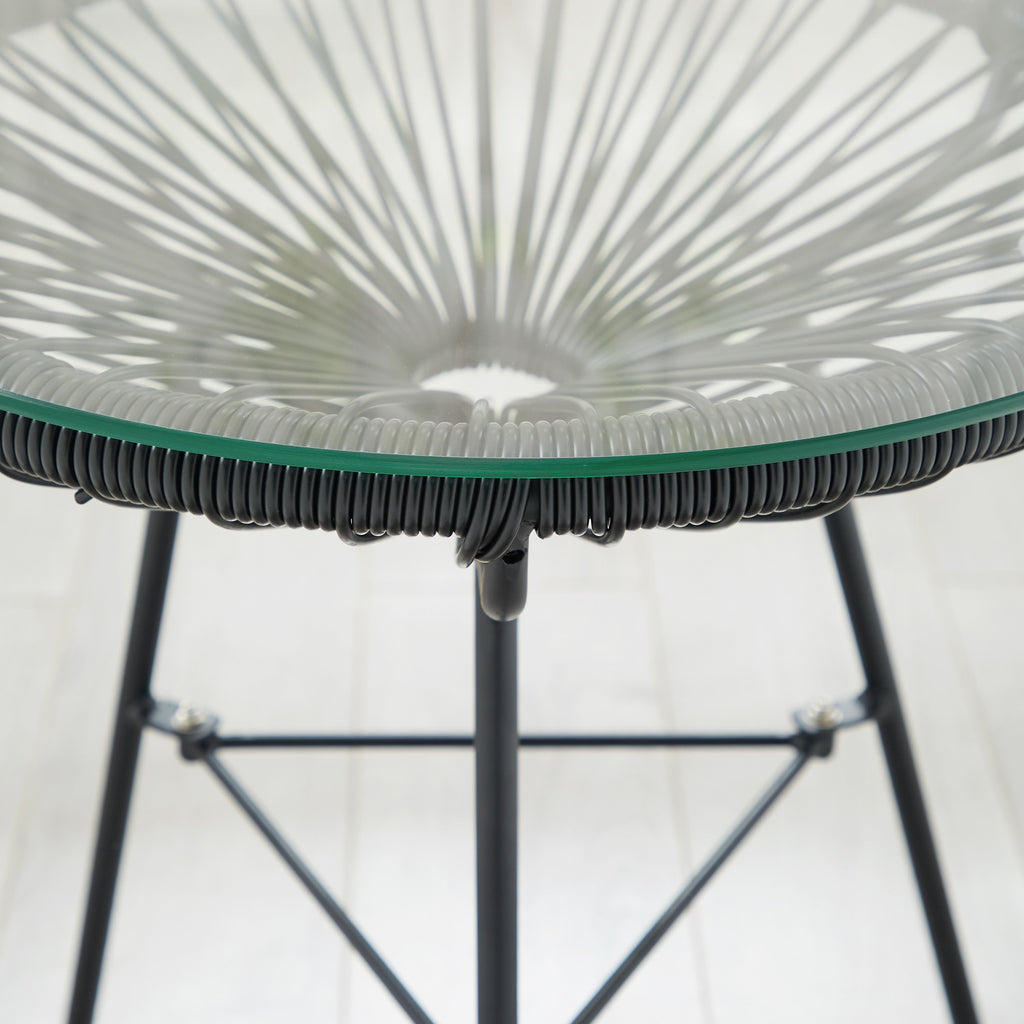 Ensemble bistrot moderne en osier Acapulco Corvus Sarcelles 3 pièces