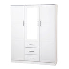 Armoire penderie 3 portes Cosmo 100 % bois massif de Palace Imports avec portes en bois massif ou en miroir