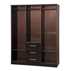 Armoire penderie 3 portes Cosmo 100 % bois massif de Palace Imports avec portes en bois massif ou en miroir