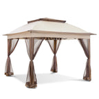 Gazebo escamotable en acier Cozywor de 11 pi x 11 pi avec moustiquaire