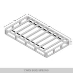 Sommier à ressorts en bois massif CraftPorch de 5 pouces avec lattes en bois et revêtement en lin gris chaud