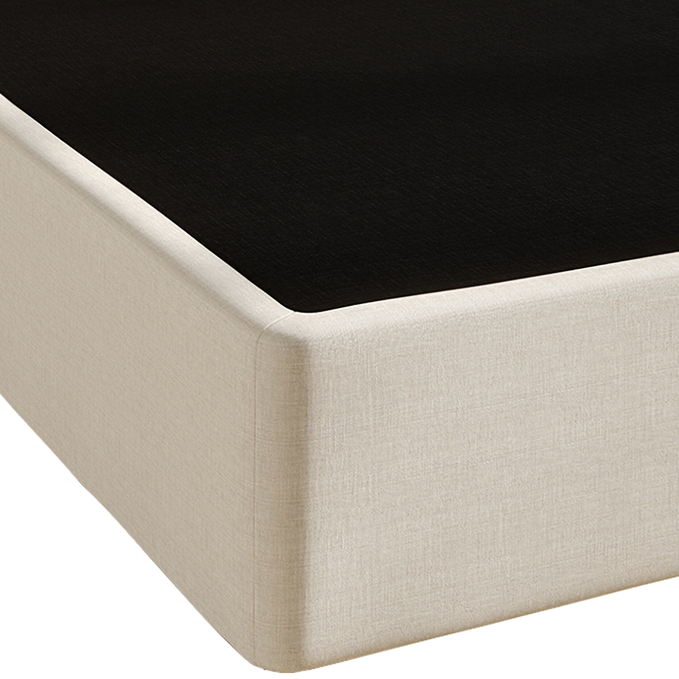 Sommier tapissier en métal et lin rembourré CraftPorch