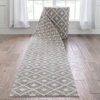 Tapis d'escalier moderne Harlow Trellis sur mesure