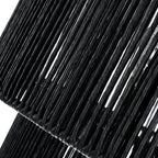 Lustre tambour en rotin noir à 4 lumières Cynthia - 22 po de largeur