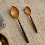 Cuillères de table à manche en bois d'ébène (lot de 2)