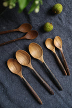 Cuillères de table à manche en bois d'ébène (lot de 2)