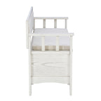 Banc d'entrée de rangement à plateau rabattable en bois de dahlia