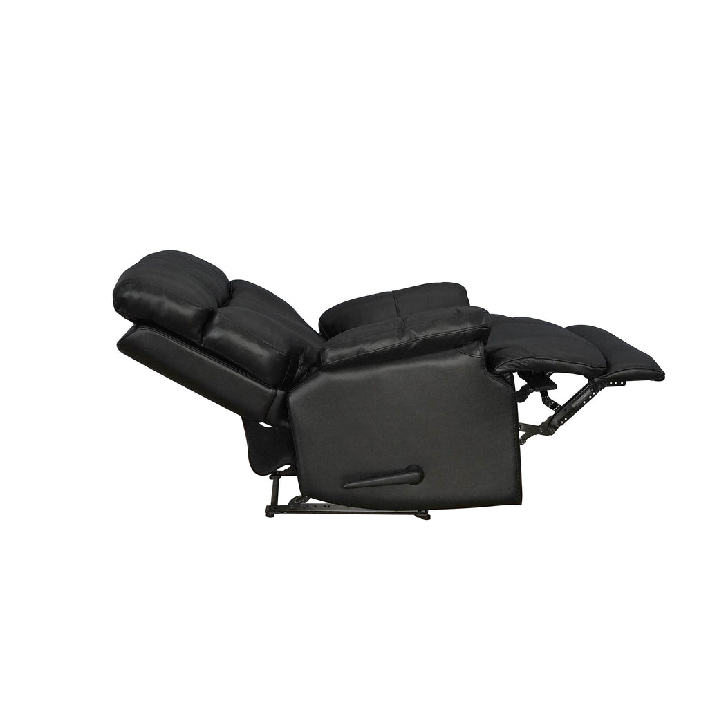 Fauteuil inclinable manuel extensible avec repose-pieds en cuir véritable marron de qualité supérieure Davin