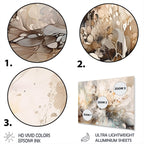 Designart Profondeurs géométriques blanches et grises I Art mural géométrique moderne en métal