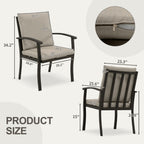 Ensemble de salle à manger de patio en aluminium EGEIROS LIFE AluLux 9 pièces avec 2 chaises pivotantes, 6 chaises et coussins lavables