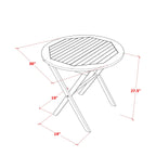 L'ensemble de bistrot de conversation d'extérieur East West Furniture comprend une table basse ronde en bois et 2 chaises pliantes, huile naturelle
