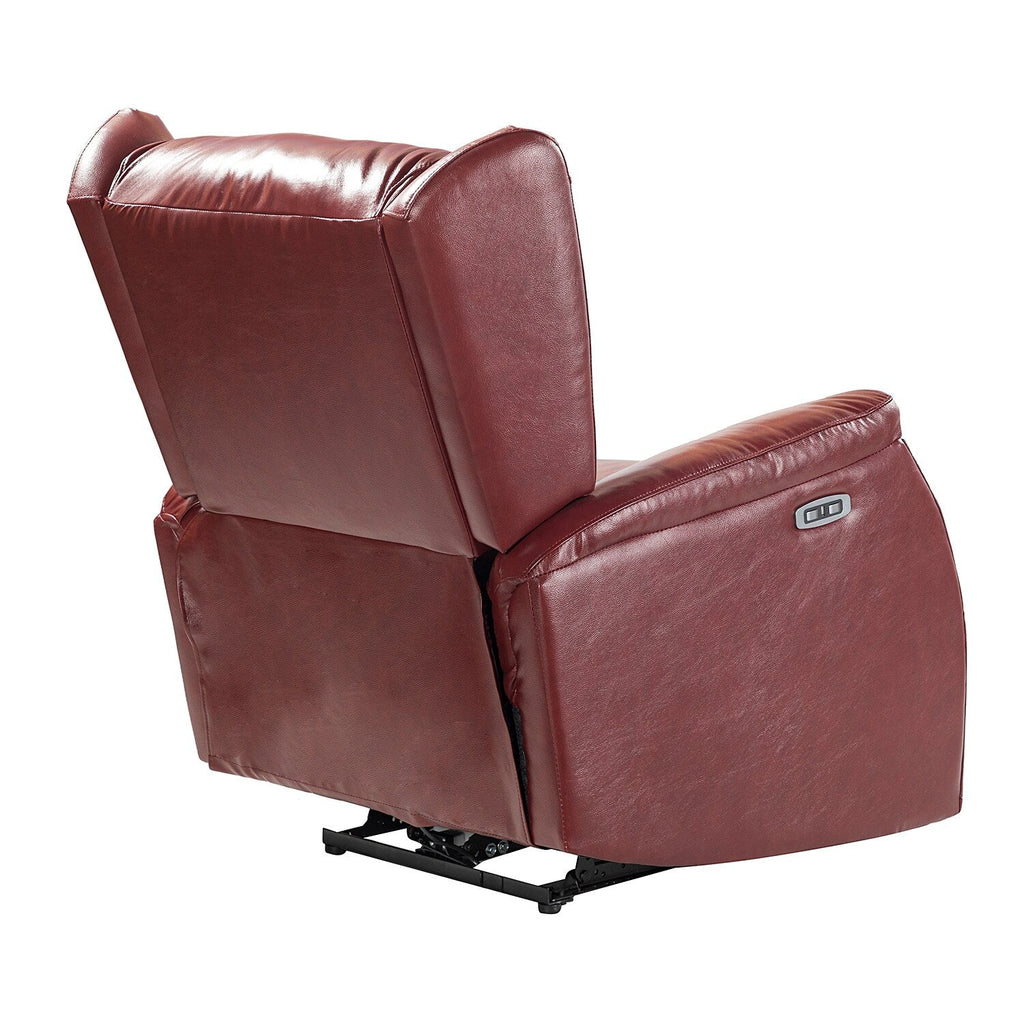Fauteuil inclinable électrique en cuir véritable Eduardo avec port USB, lot de 2