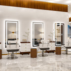 Miroir de salle de bain extra large avec éclairage LED, antibuée, 3 couleurs