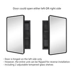 Armoires à pharmacie encastrées en métal de style ferme TEHOME avec miroir