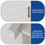 Meuble TV Farmhouse pouvant accueillir jusqu'à 65 téléviseurs avec portes et étagères ouvertes Console multimédia Prise de courant