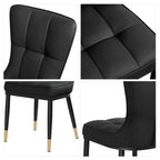 Lot de 2/4 chaises de salle à manger rembourrées en similicuir