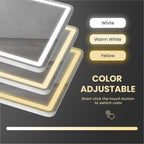 Miroir de sol avec éclairage LED, miroir pleine longueur 64 x 21 avec support, miroir suspendu, miroir mural, miroir intégral