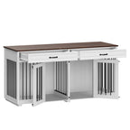 Cage pour chien de style meuble, niche en bois de 64,5 pouces pour grand chien