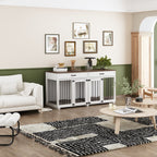 Cage pour chien de style meuble, niche en bois de 64,5 pouces pour grand chien