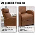 Canapé inclinable en cuir PU Furniwell avec siège et dossier rembourrés.