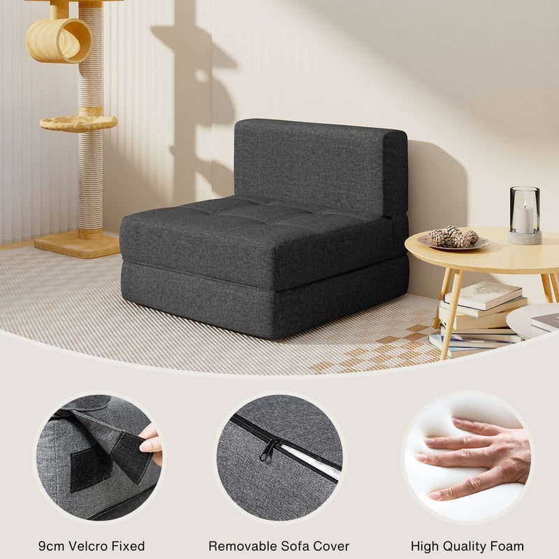 Fauteuil convertible 3 en 1, fauteuil pliant, lit-lit rabattable