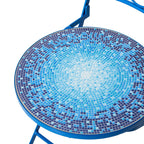 Ensemble de bistrot pliant d'extérieur en métal Glitzhome 3 pièces avec table et chaises