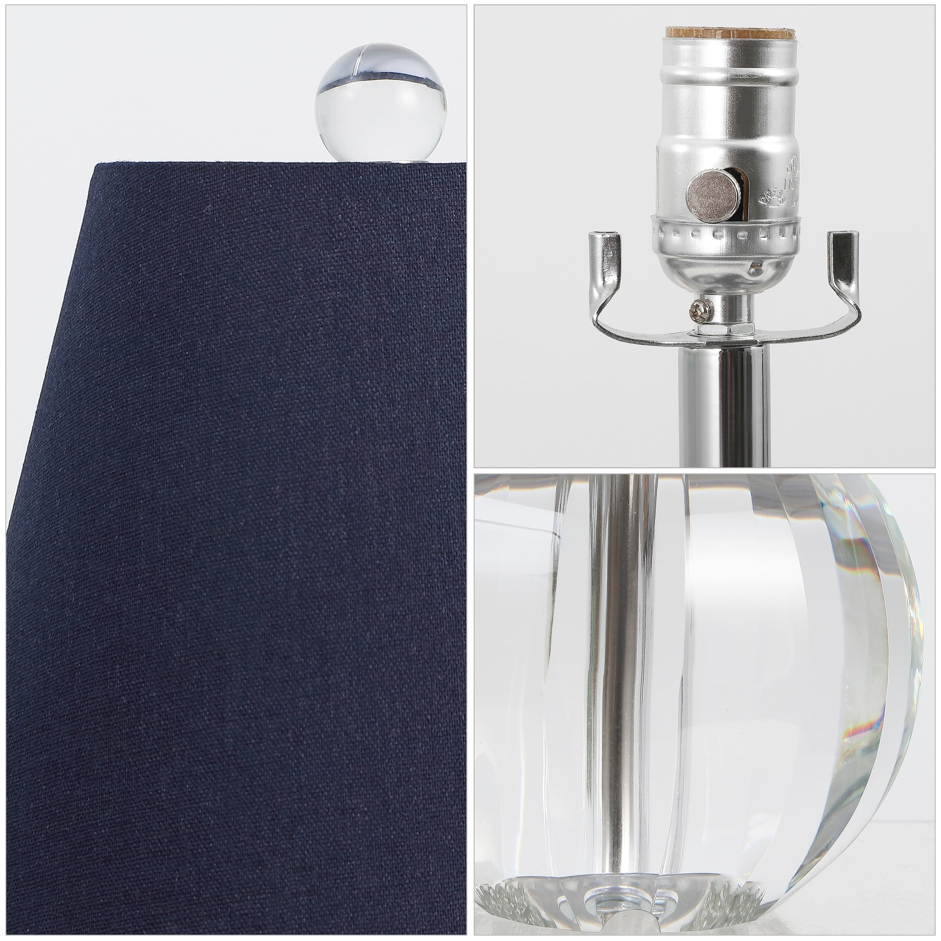 Lampe de table Goddard 16 boules de cristal/métal à LED, par JONATHAN Y