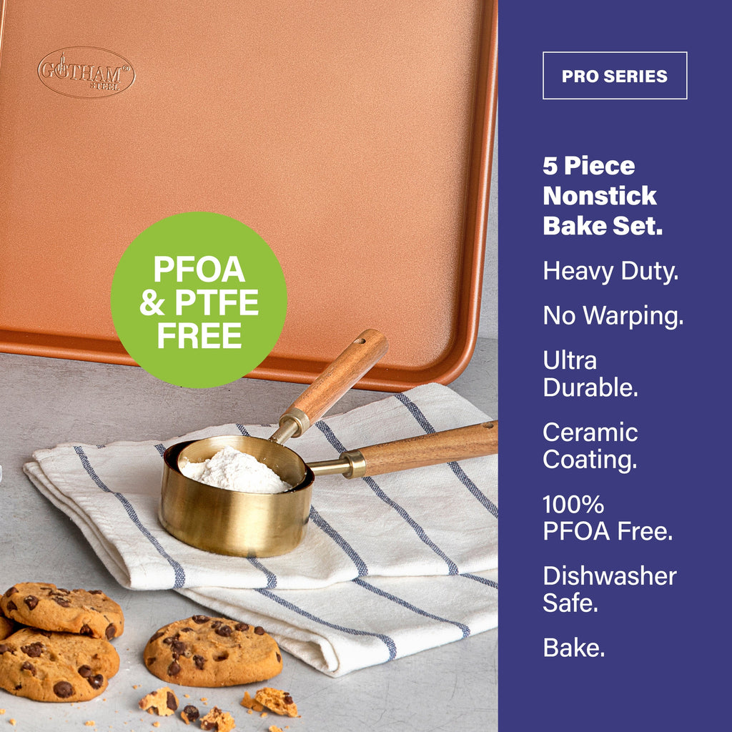 Batterie de cuisine et ustensiles de cuisson Gotham Steel Pro anodisé dur 20 pièces