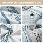 Ensemble de couette brodée bohème Nanshing Trina 15 pièces