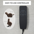 Fauteuil releveur électrique HOMCOM pour personnes âgées, fauteuil inclinable de salon surdimensionné avec télécommande