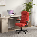 Fauteuil de bureau massant et vibrant HOMCOM à dossier haut avec 6 points de vibration, beige