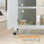 Desserte de cuisine HOMCOM, plateau en bois, sur roulettes, avec étagère ouverte et tiroir de rangement, pour salle à manger et cuisine