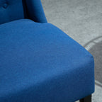 Canapé double capitonné sans accoudoirs en tissu lin HOMCOM avec pieds en bois - 28,75 x 43,25 x 36,5 cm