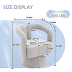 Fauteuils d'appoint pivotants à 360 degrés rembourrés Boucle de HOMEFUN