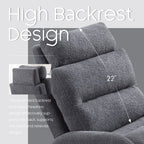 Fauteuil d'appoint HOMYKA avec dossier réglable et pouf de rangement