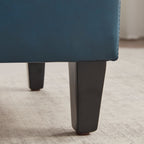 Pouf de rangement rectangulaire rembourré 50,3 x 17,50 x 18 po - Similicuir