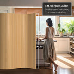 Paravent en bambou fait main de 6 pieds (Chine)