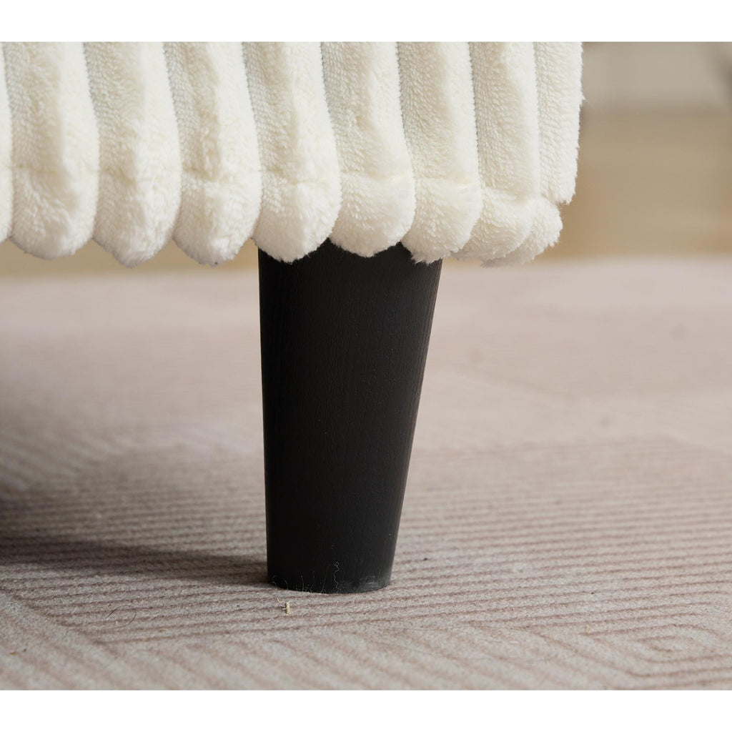 Canapé-lit Harmonia 109 W surdimensionné en velours côtelé, siège profond, double méridienne avec 4 oreillers