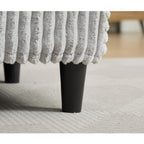 Canapé-lit Harmonia 109 W surdimensionné en velours côtelé, siège profond, double méridienne avec 4 oreillers