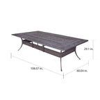 Ensemble de salle à manger Manasquan 13 pièces en aluminium bronze par Havenside Home