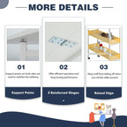 Table de bricolage réglable en hauteur avec étagères de rangement, table de découpe pliante mobile pour la maison, le bureau, la salle de couture et la salle d'artisanat