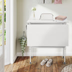 Table de bricolage réglable en hauteur avec étagères de rangement, table de découpe pliante mobile pour la maison, le bureau, la salle de couture et la salle d'artisanat