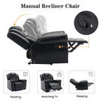 Fauteuil inclinable manuel pour cinéma maison avec rangement escamotable
