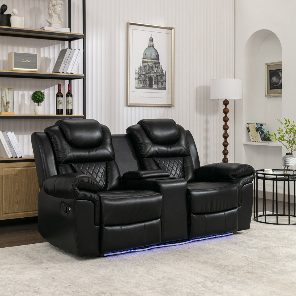 Fauteuil inclinable manuel pour cinéma maison avec rangement escamotable