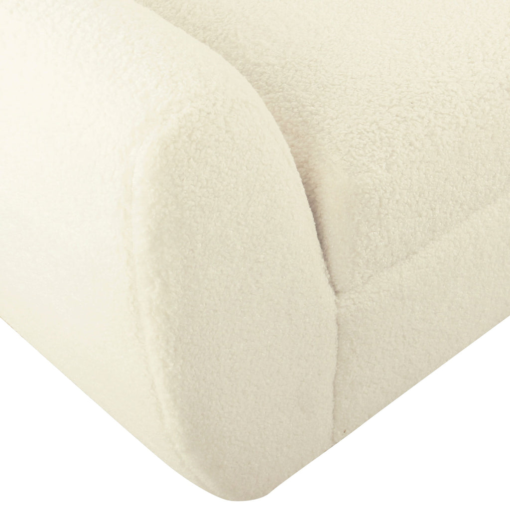 Banc de rangement moderne Sherpa avec pieds en bois HomePop