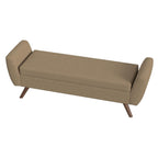 Banc de rangement moderne Sherpa avec pieds en bois HomePop