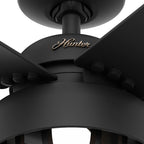 Ventilateur de plafond Hunter 52 Autumn Breeze II, éclairage LED intérieur/extérieur et télécommande portable - Style industriel, transitionnel, moderne, en cage