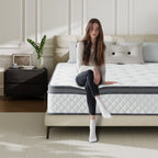 Matelas hybride en mousse à mémoire de forme SweDrea de 12 po de taille moyenne avec CertiPUR-US et Oeko-TEX, doté d'une absorption au charbon de bambou.