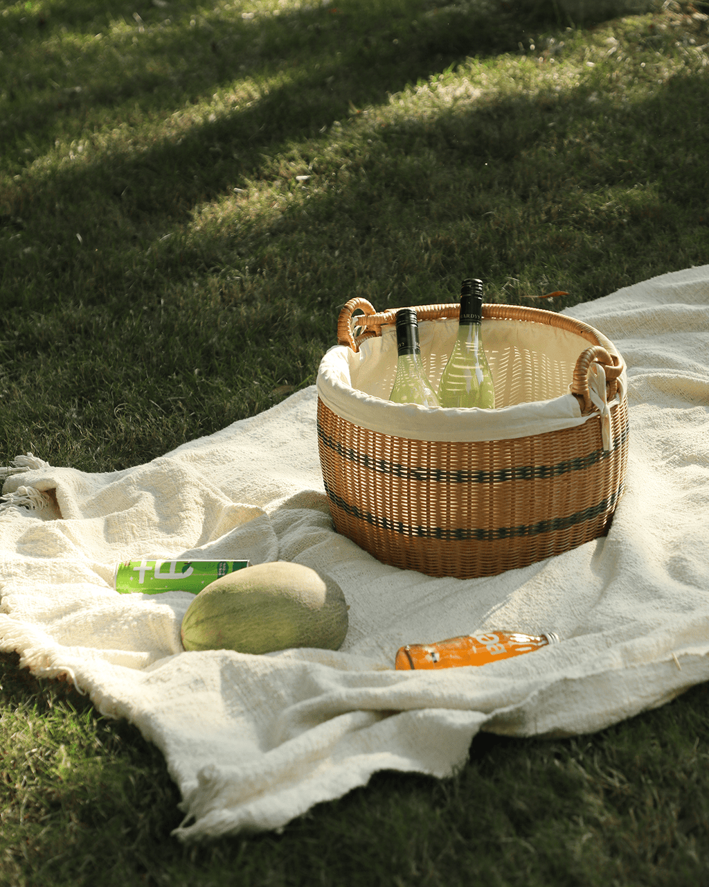 Panier cabas en rotin